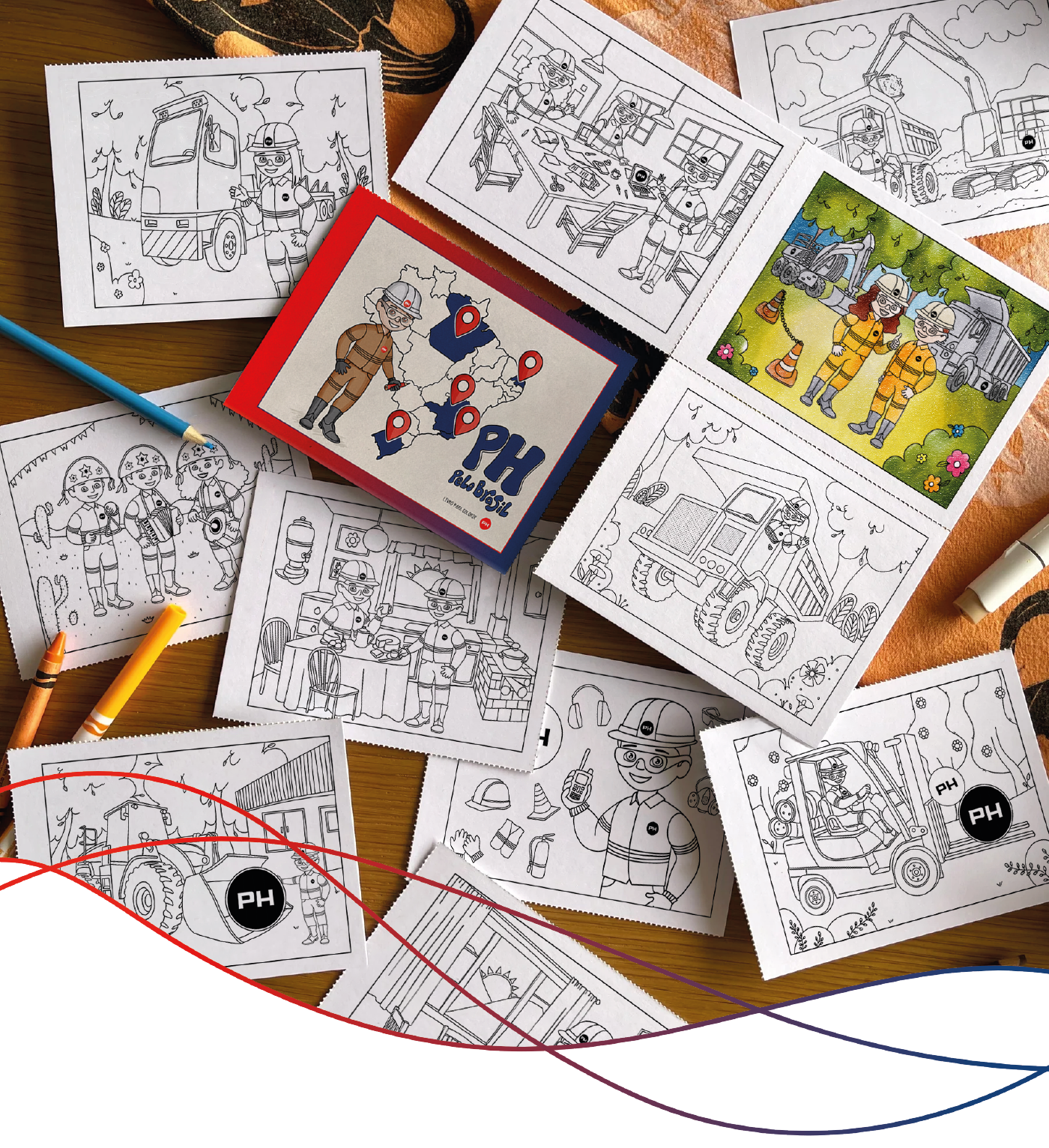 Livro para colorir - ilustrações e diagramação